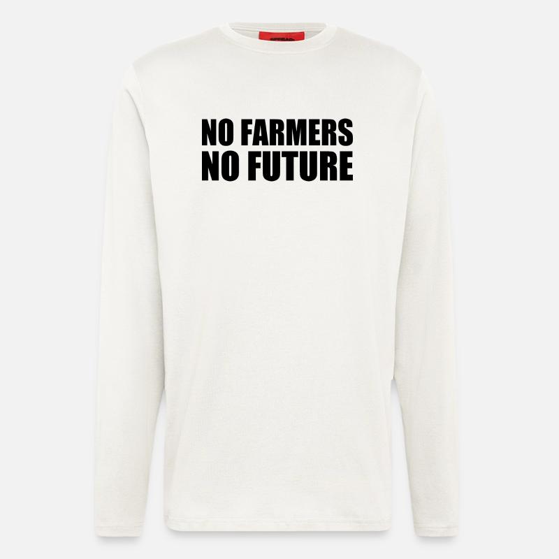 no farmers no future - Langarmshirt - made by SPREAD - OFF WHITE