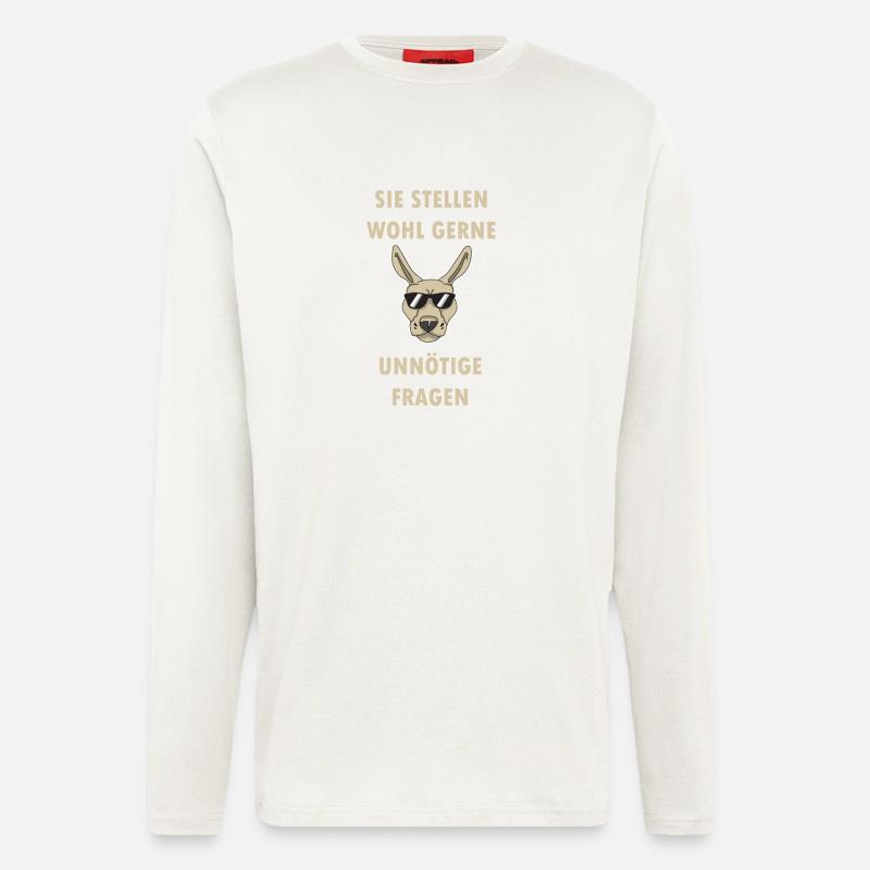 Känguruh sie stellen wohl gerne - Langarmshirt - made by SPREAD  - OFF WHITE