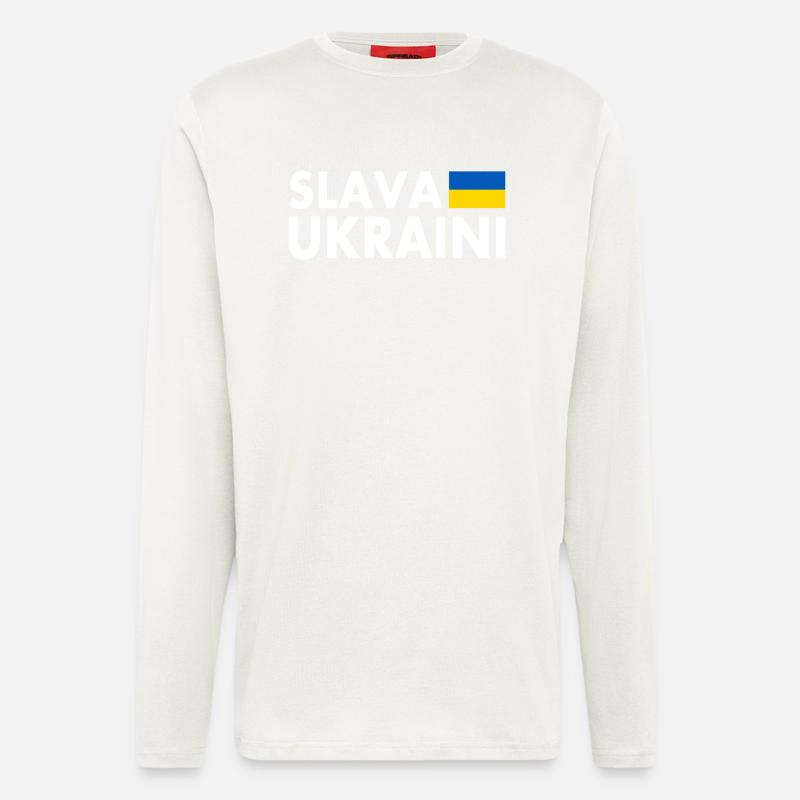 Slava ukraini - Langarmshirt - made by SPREAD - OFF WHITE