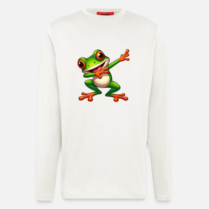 Cool Frog Dabbing Toad Style - Longsleeve - made by SPREAD  - OFF WHITE