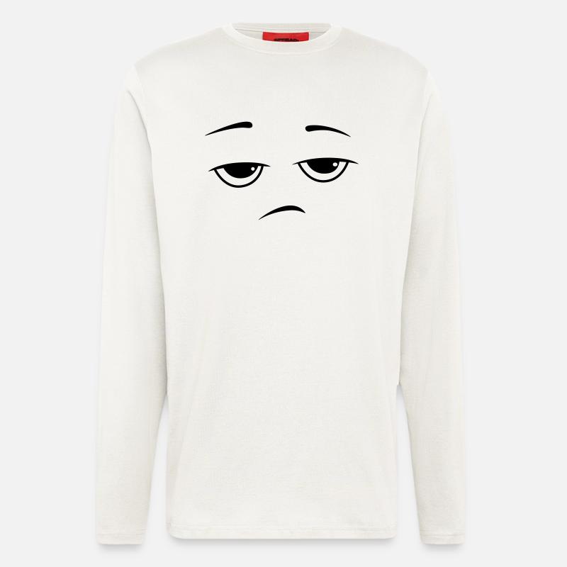 Bored Smile Smiley - Langarmshirt - made by SPREAD  - OFF WHITE