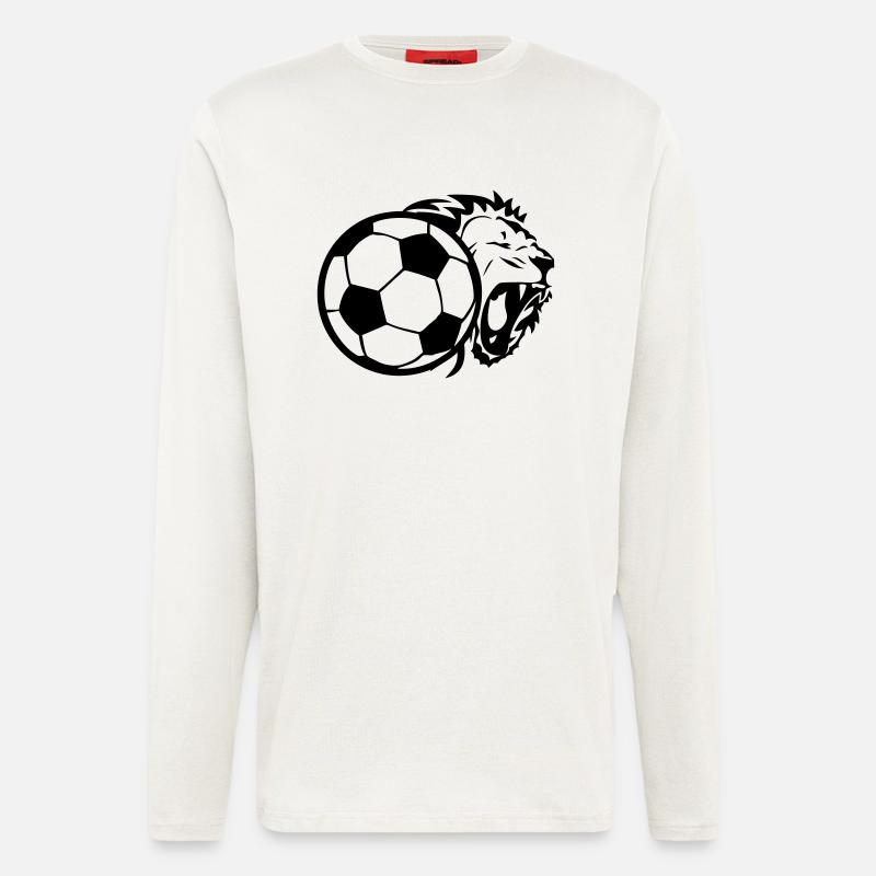Fußball Löwe - Langarmshirt - made by SPREAD  - OFF WHITE
