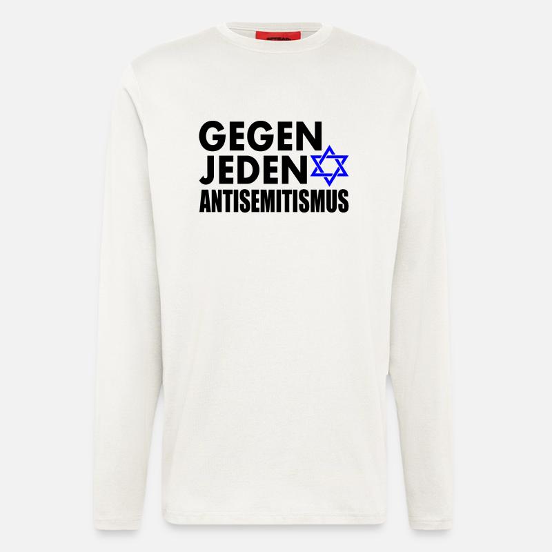 Gegen jeden antisemitismus - Langarmshirt - made by SPREAD  - OFF WHITE