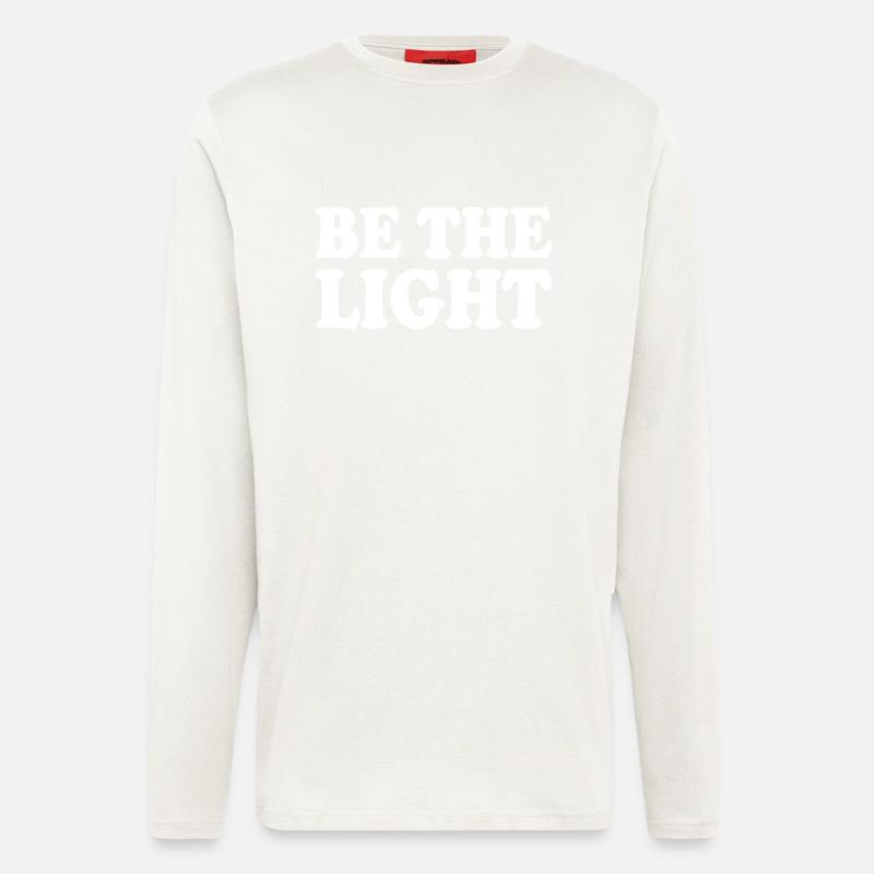 Be the light - Manches longues bio décontracté fabriqué en UE - OFF WHITE