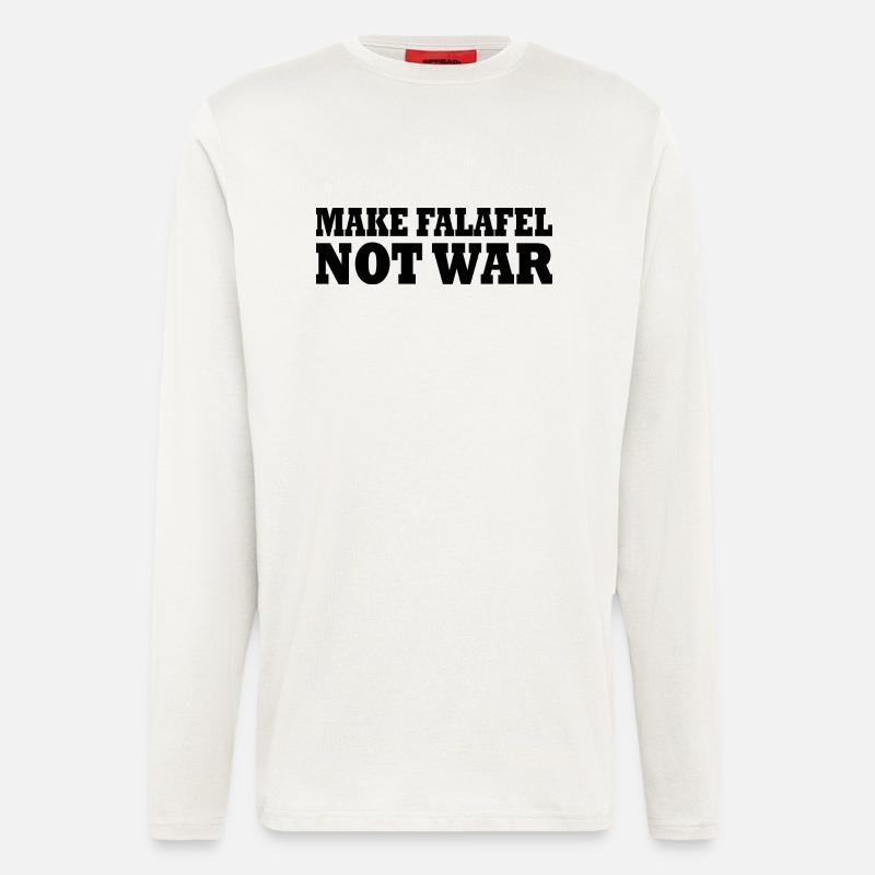 Make falafel not war - Longsleeve - made by SPREAD  - OFF WHITE