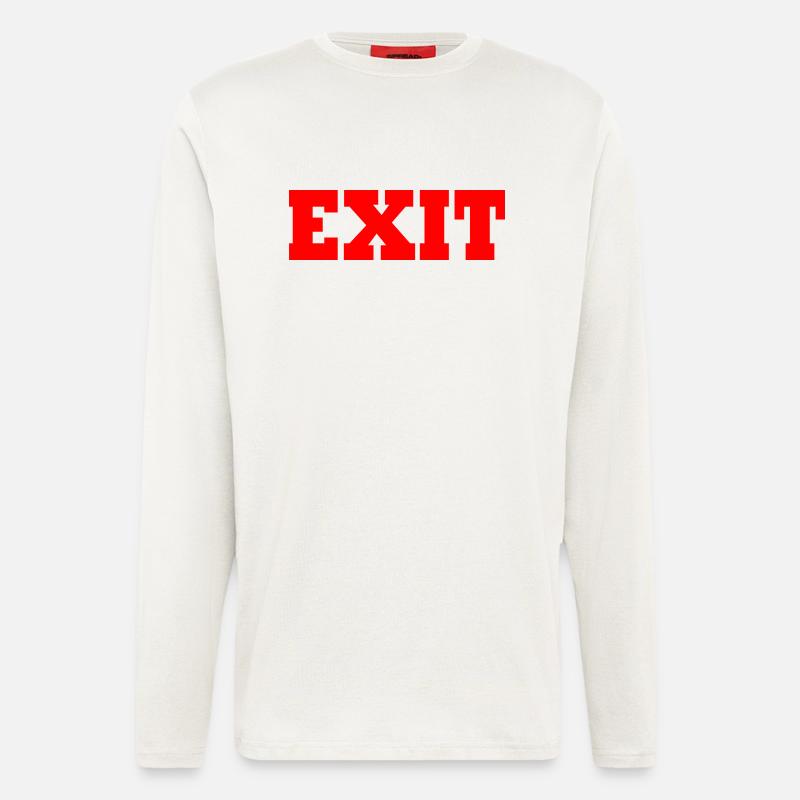 Exit - Manches longues bio décontracté fabriqué en UE - OFF WHITE