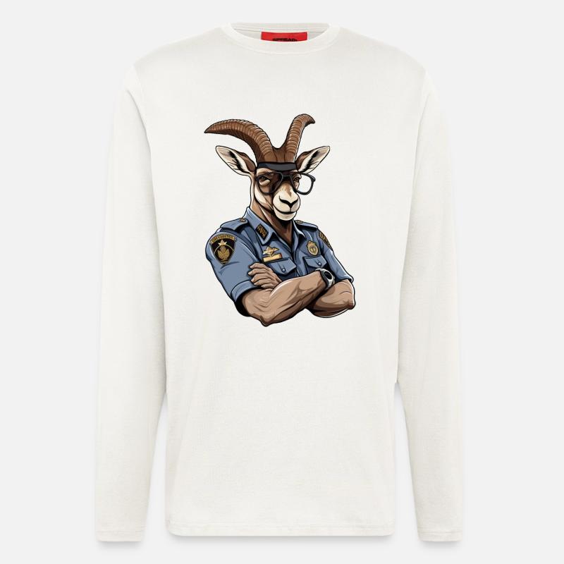 Polizei Steinbock - Langarmshirt - made by SPREAD  - OFF WHITE