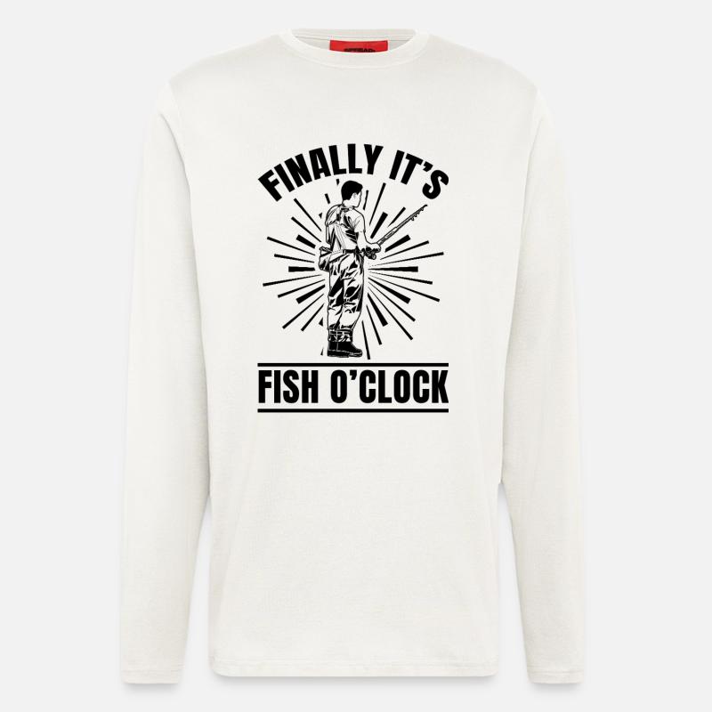 Finally It's Fish O'Clock - Longsleeve - made by SPREAD  - OFF WHITE