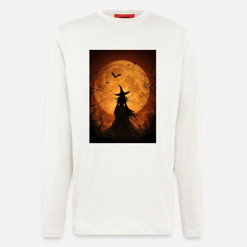 Hexe unter dem Erntemond - Langarmshirt - made by SPREAD - OFF WHITE