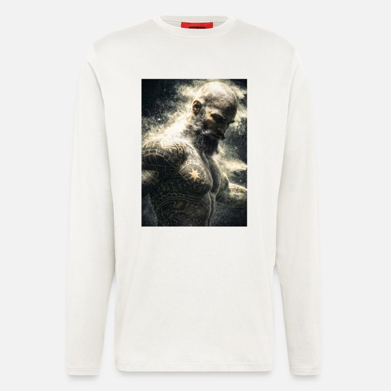 Staubgebundene Krieger-Tinte - Langarmshirt - made by SPREAD  - OFF WHITE