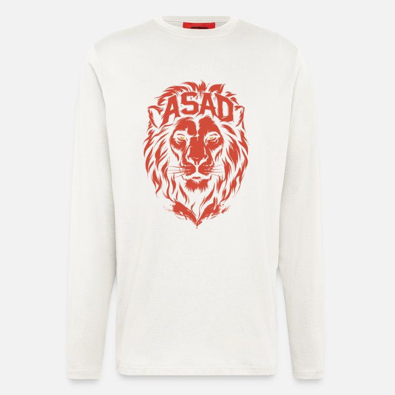 Roter Löwe ASAD Imperious Head - Langarmshirt - made by SPREAD  - OFF WHITE
