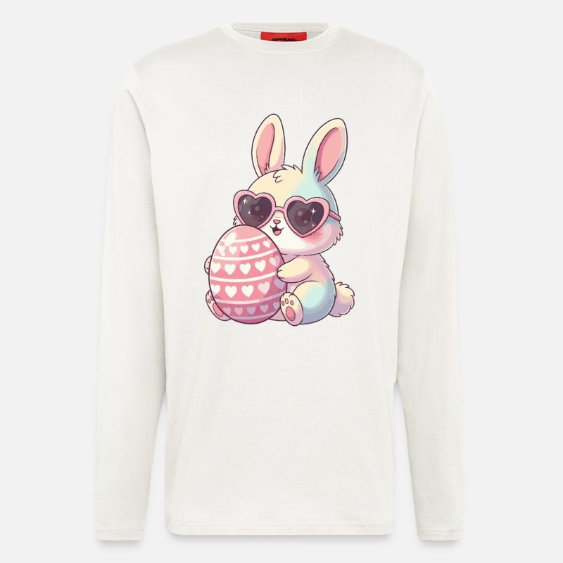 Herzblick Bunny Easter Egg - Longsleeve - made by SPREAD  - OFF WHITE