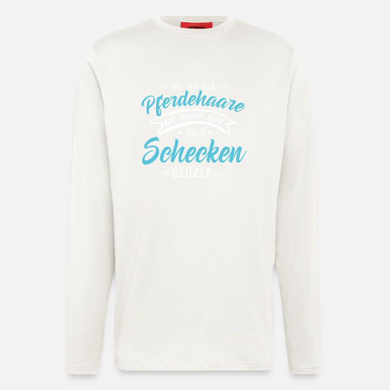 Schecken Pferde Shirt-Glitzer - Langarmshirt - made by SPREAD - OFF WHITE