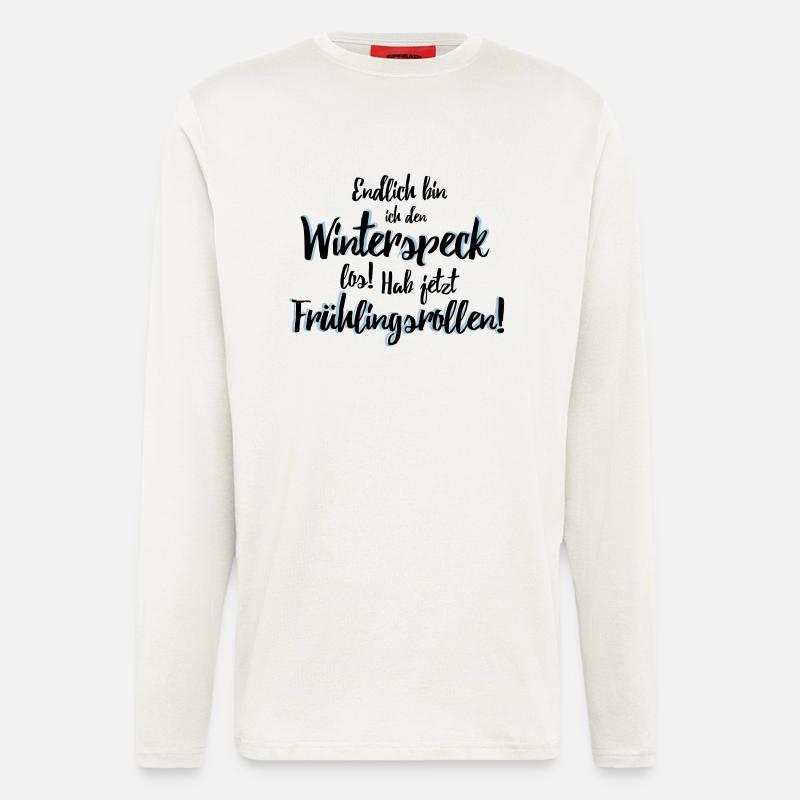 Frühlingsrolle statt Winterspeck - Langarmshirt - made by SPREAD  - OFF WHITE