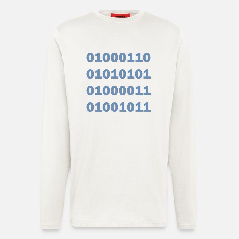 Binary Code Fuck - Longsleeve - made by SPREAD  - OFF WHITE