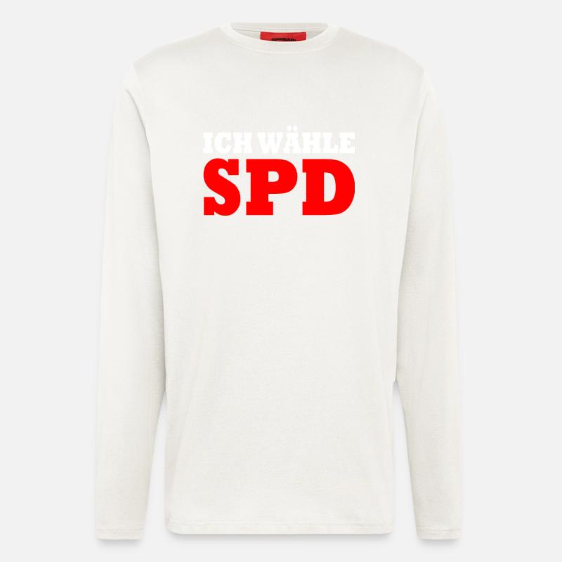 Ich wähle spd - Langarmshirt - made by SPREAD - OFF WHITE