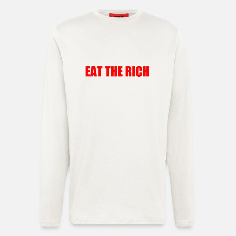 Eat the rich - Langarmshirt - made by SPREAD  - OFF WHITE