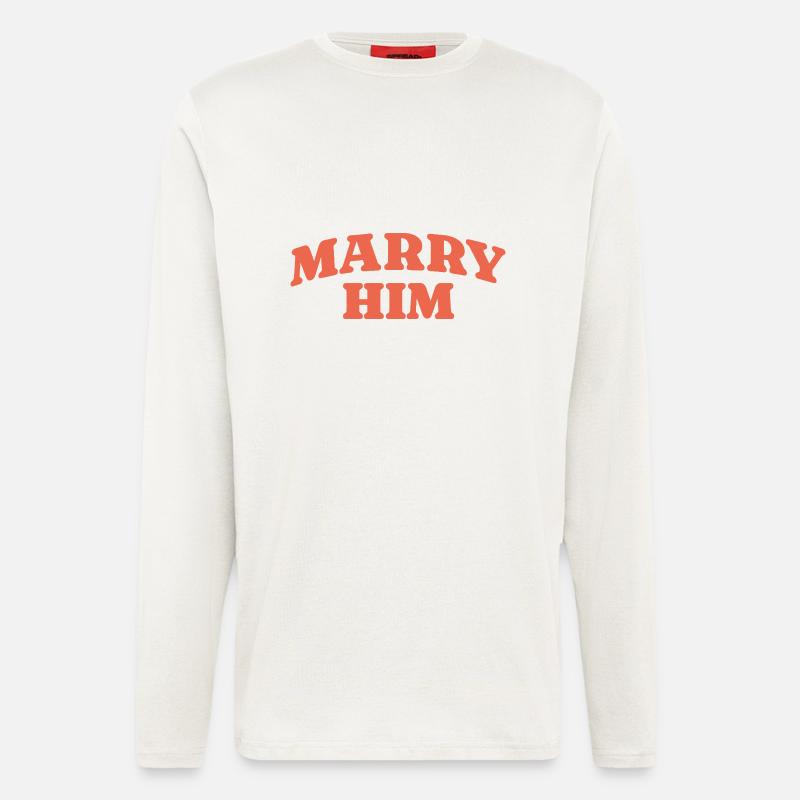 Heirate ihn Retro Statement - Langarmshirt - made by SPREAD  - OFF WHITE