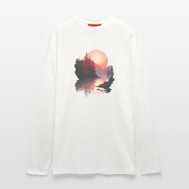 Sunset Reflection Forest Scene Longsleeve - made by SPREAD 