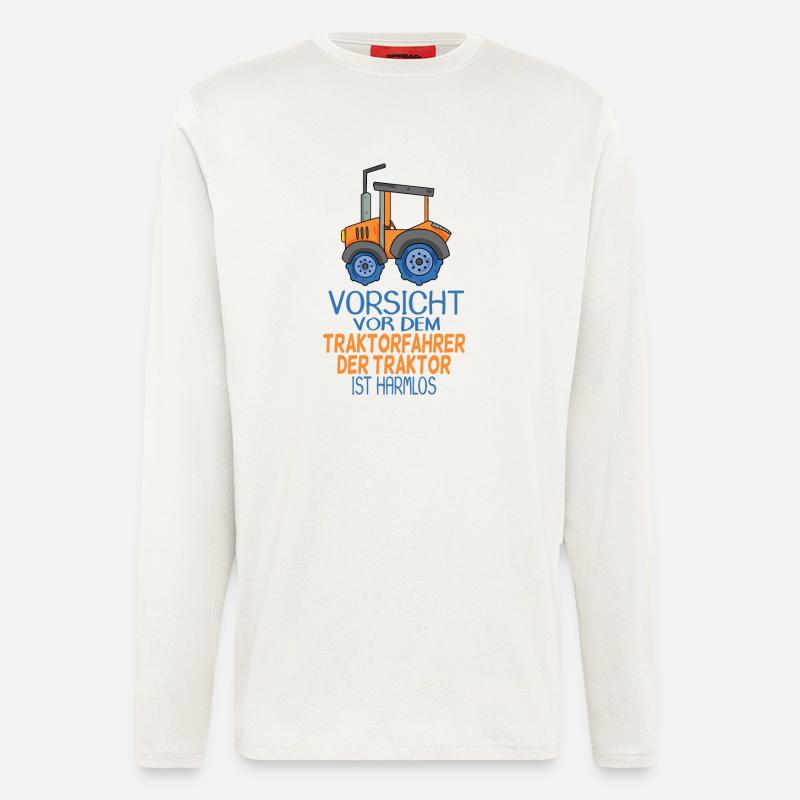 Trecker Traktorfahrer Geschenk - Langarmshirt - made by SPREAD - OFF WHITE