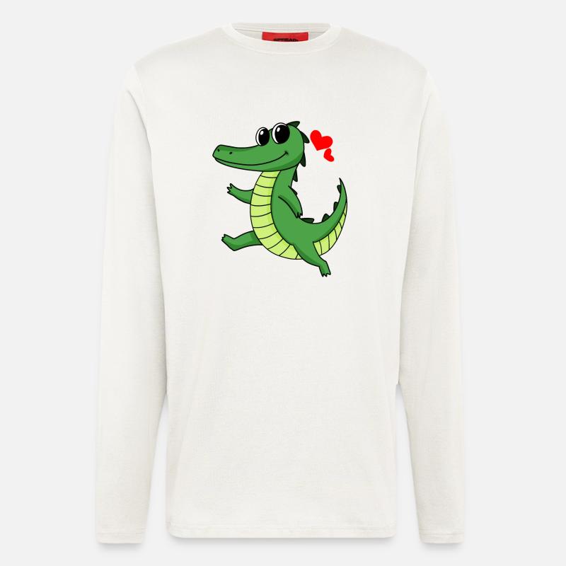 Krokodil - Langarmshirt - made by SPREAD  - OFF WHITE