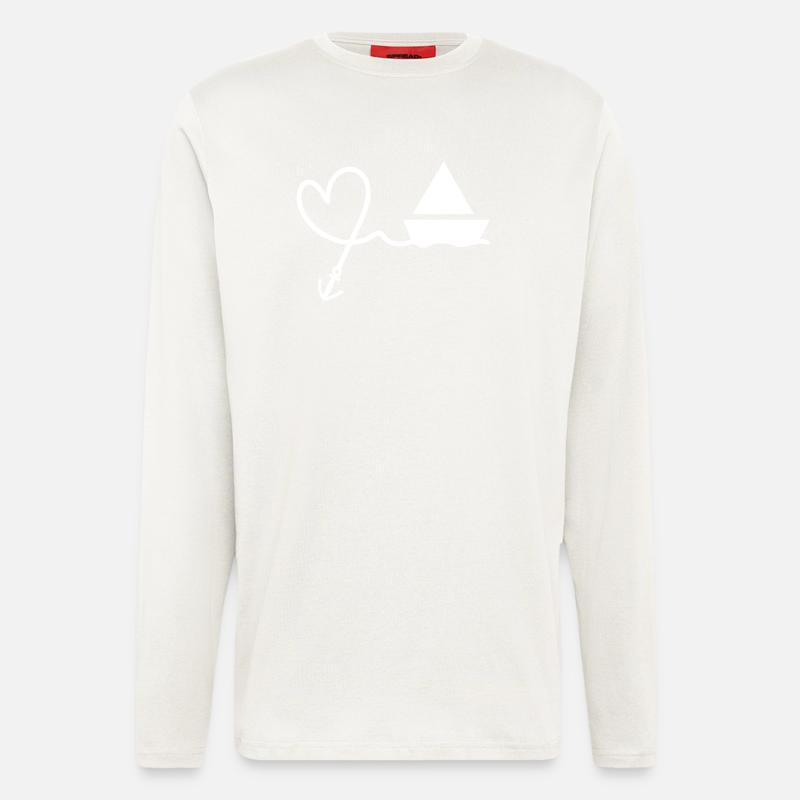 Herz Anker Boot - Langarmshirt - made by SPREAD - OFF WHITE