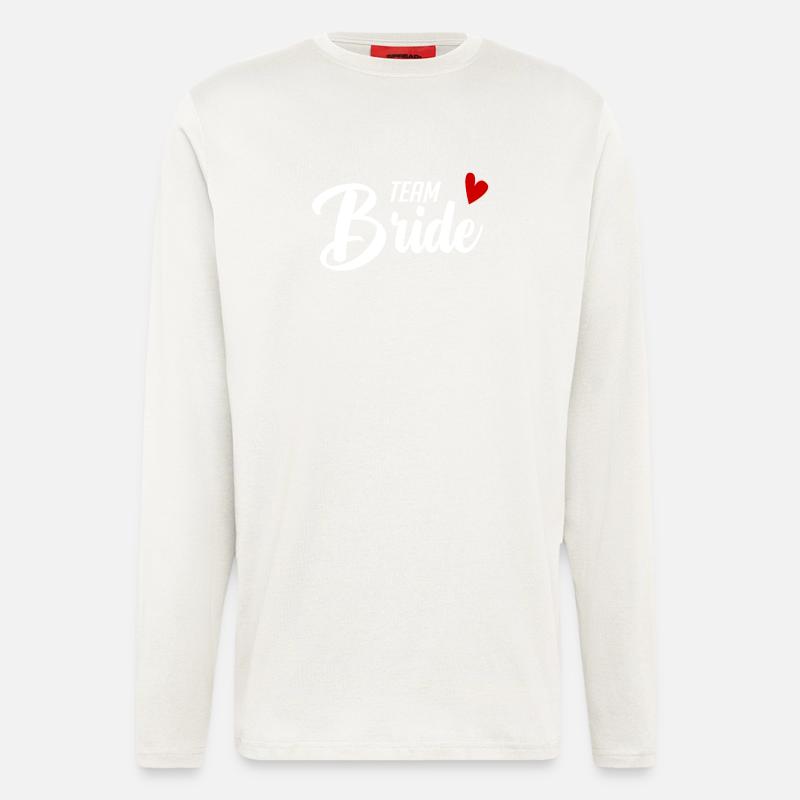 Team Braut Hochzeitsfeier - Langarmshirt - made by SPREAD  - OFF WHITE