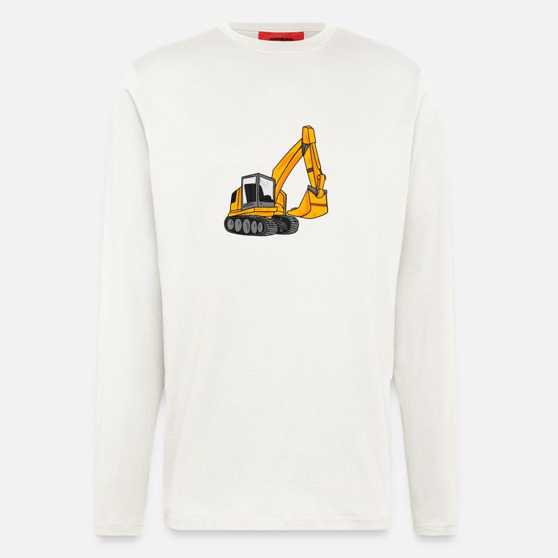 Bagger Baggerfahrer Geschenk - Langarmshirt - made by SPREAD  - OFF WHITE