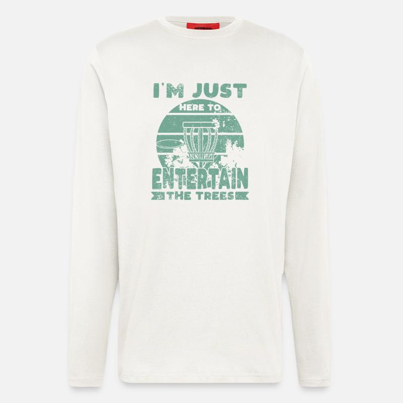 Disc Golf Spruch - Langarmshirt - made by SPREAD  - OFF WHITE
