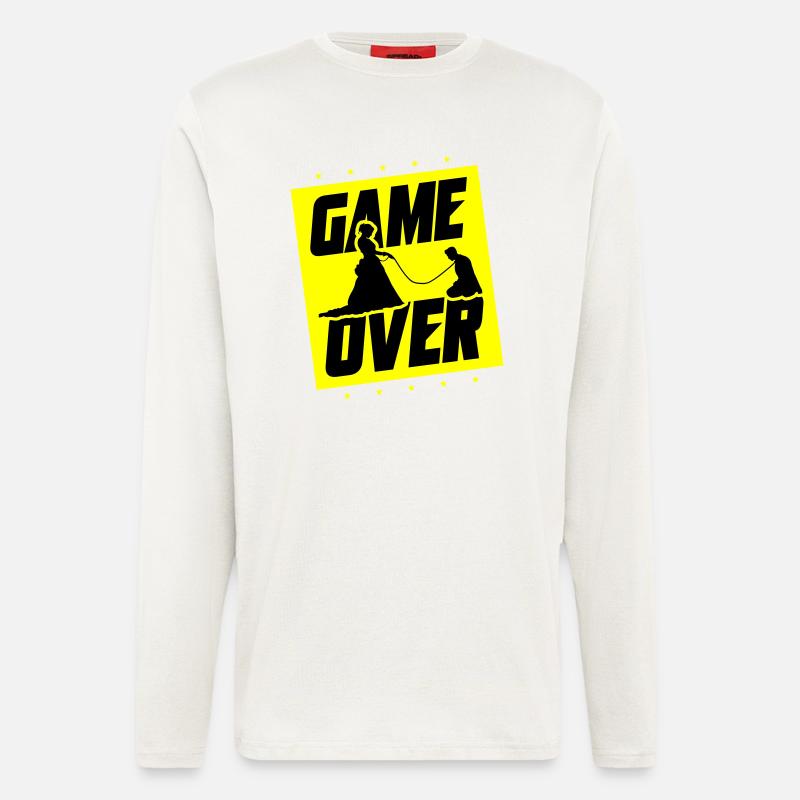 Hochzeit Game Over Junggesellenabschied - Langarmshirt - made by SPREAD  - OFF WHITE