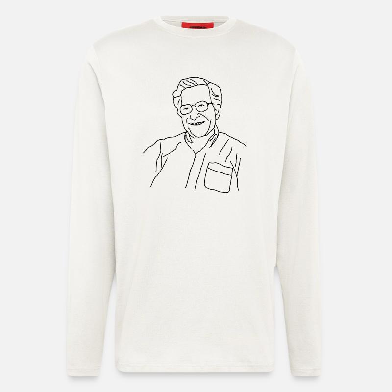 Noam Chomsky - Manches longues bio décontracté fabriqué en UE - OFF WHITE