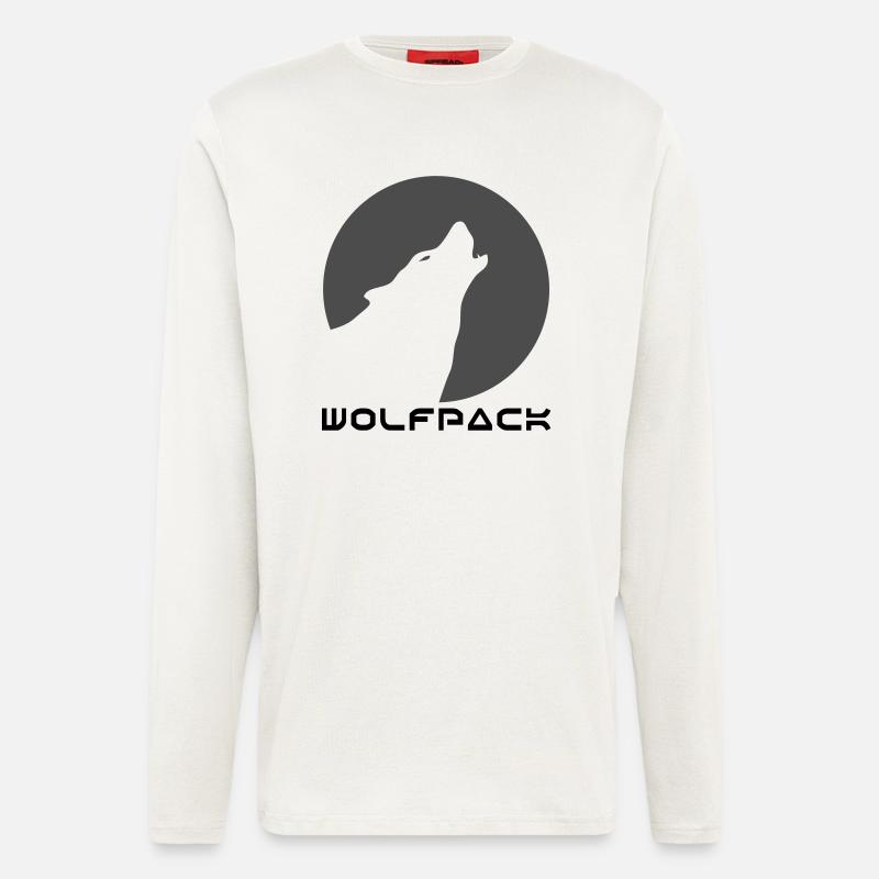 wolfpack_1 - Manches longues bio décontracté fabriqué en UE - OFF WHITE
