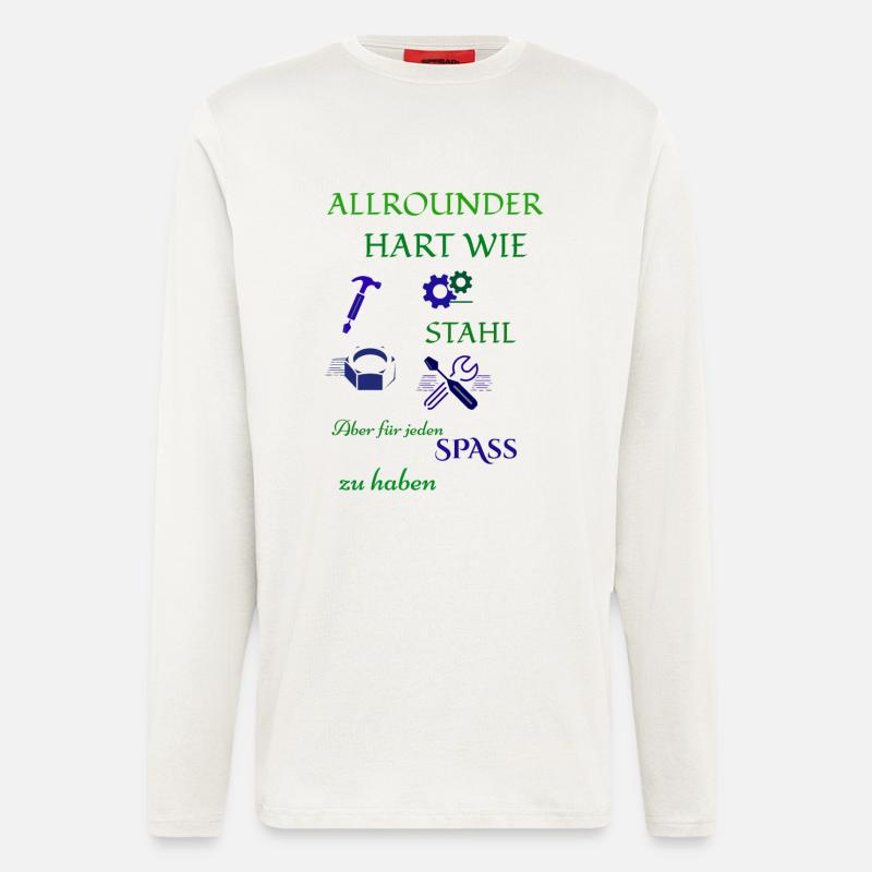 Handwerker Kaffee und Bier - Langarmshirt - made by SPREAD  - OFF WHITE