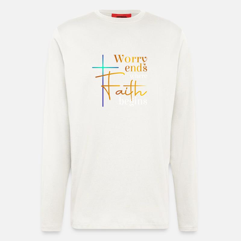 Worry ends - Langarmshirt - made by SPREAD - OFF WHITE