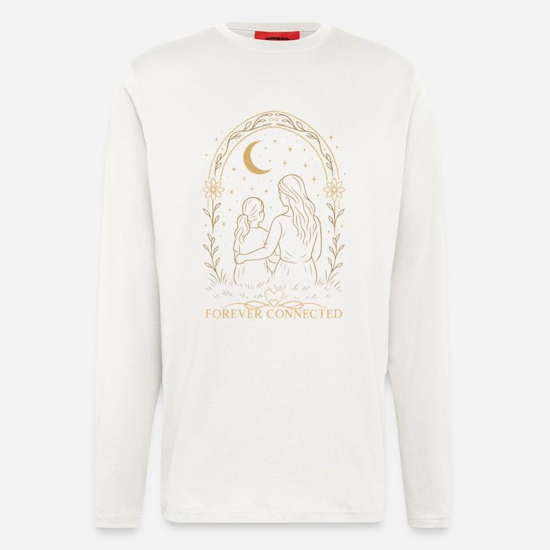 Forever Connected Mama Tochter Geschenkidee - Langarmshirt - made by SPREAD  - OFF WHITE