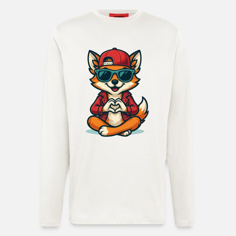 Foxy Love Vibes - Langarmshirt - made by SPREAD  - OFF WHITE