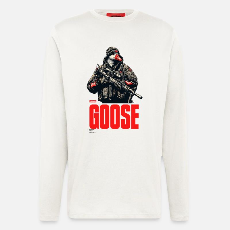 Nom de code Goose - Manches longues bio décontracté fabriqué en UE - OFF WHITE