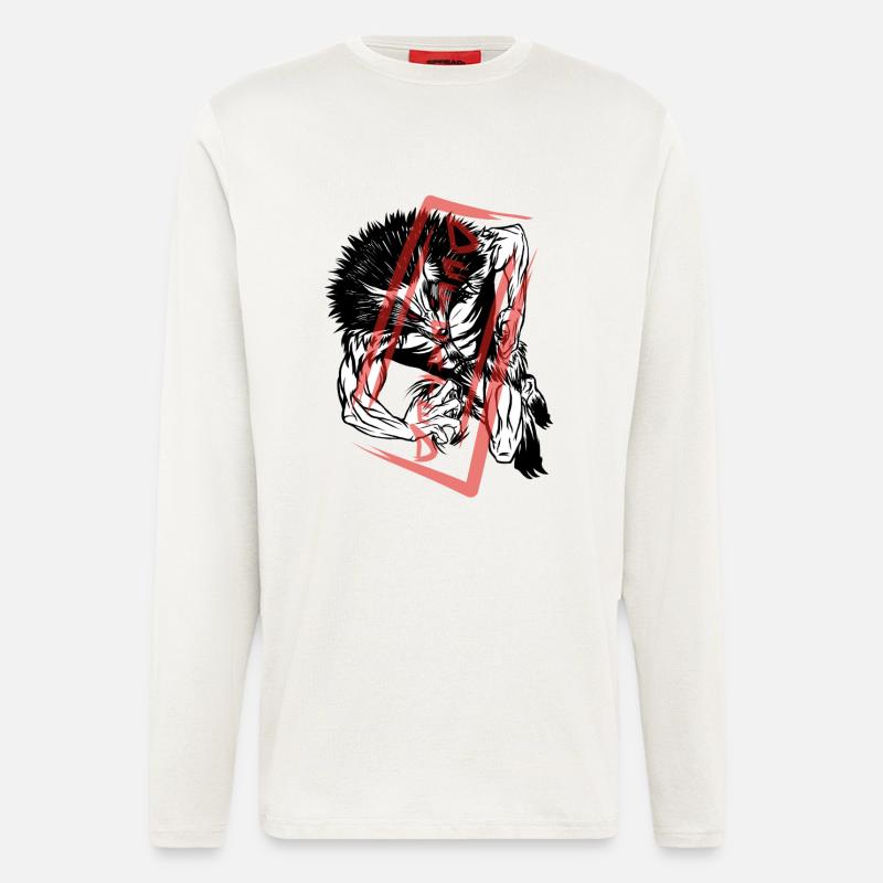 Der Besiegte: Werwolf-Monster - Langarmshirt - made by SPREAD  - OFF WHITE