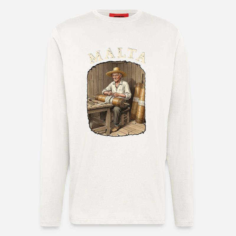 Malta Pyro Fireworks - Langarmshirt - made by SPREAD  - OFF WHITE