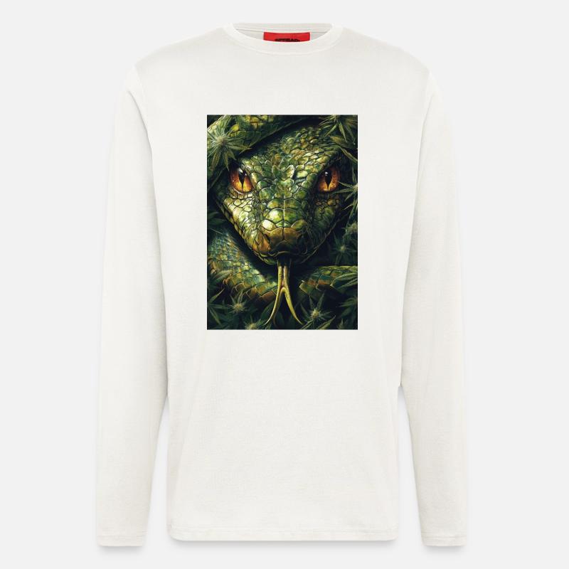 Snake Eye with Leaf Pattern - Longsleeve - made by SPREAD  - OFF WHITE