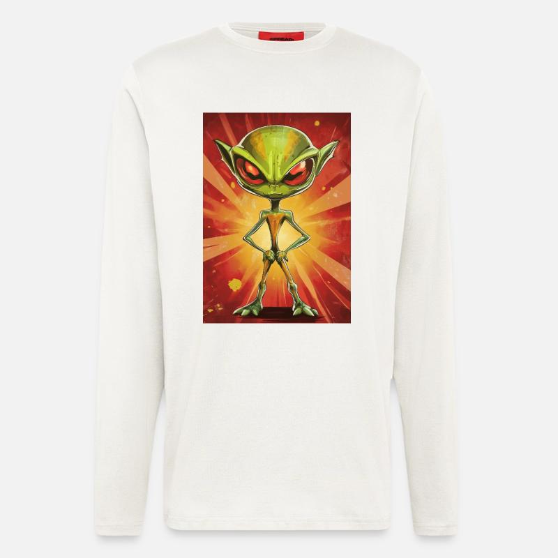 Little alien in explosion light - Longsleeve - made by SPREAD  - OFF WHITE