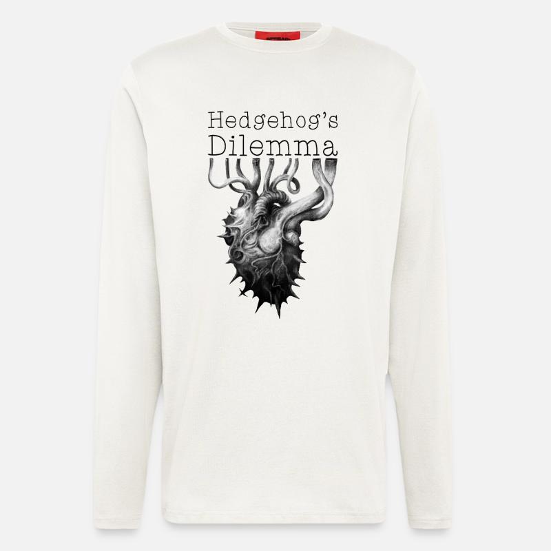 Hedgehog's Dilemma - Manches longues bio décontracté fabriqué en UE - OFF WHITE
