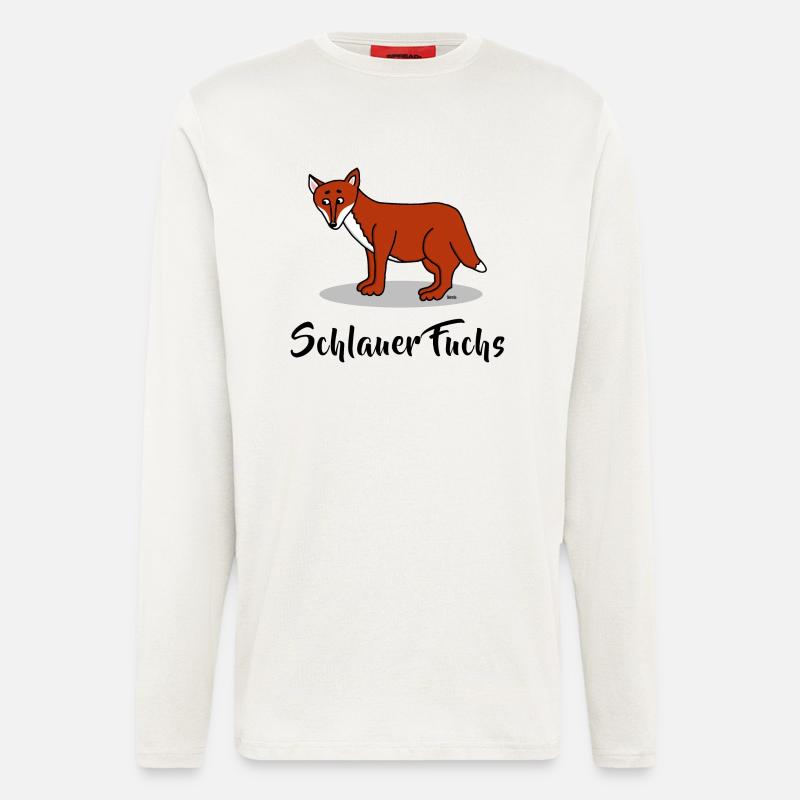 Schlau Intelligent - Schlauer Fuchs - Langarmshirt - made by SPREAD - OFF WHITE