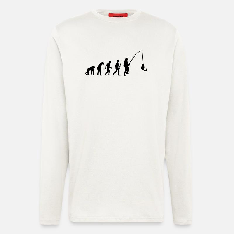 EVOLUTION FISH! - Longsleeve - made by SPREAD  - OFF WHITE