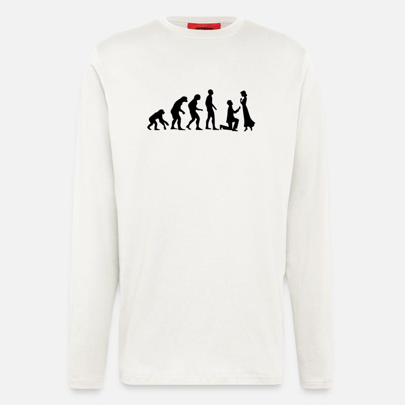 EVOLUTION HEIRATSANTRAG! - Langarmshirt - made by SPREAD  - OFF WHITE