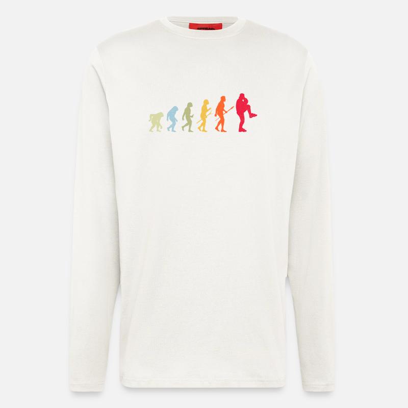 Baseball Evolution - Langarmshirt - made by SPREAD  - OFF WHITE
