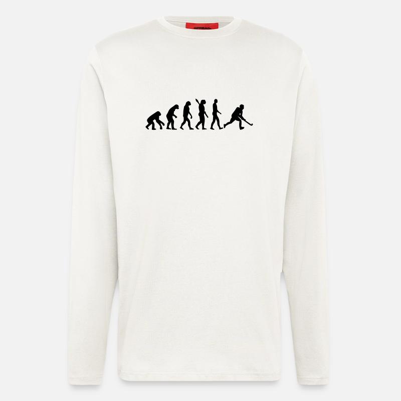HOCKEY EVOLUTION! - Langarmshirt - made by SPREAD  - OFF WHITE