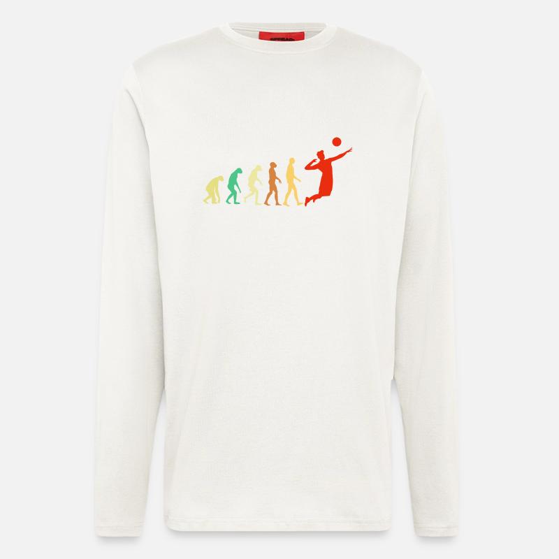 Volleyball Evolution - Langarmshirt - made by SPREAD  - OFF WHITE