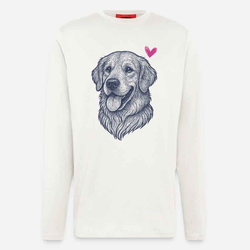 Golden Retrievers – Friendly, Loyal & Warm - Longsleeve - made by SPREAD  - OFF WHITE
