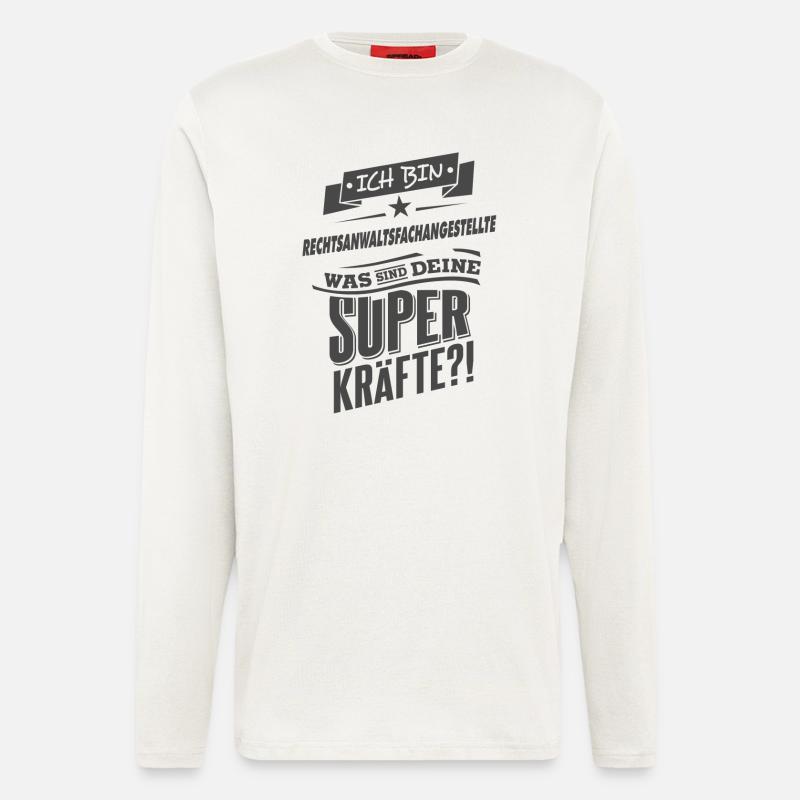 NEU Superpower Rechtsanwaltsfachangestellte - Langarmshirt - made by SPREAD  - OFF WHITE